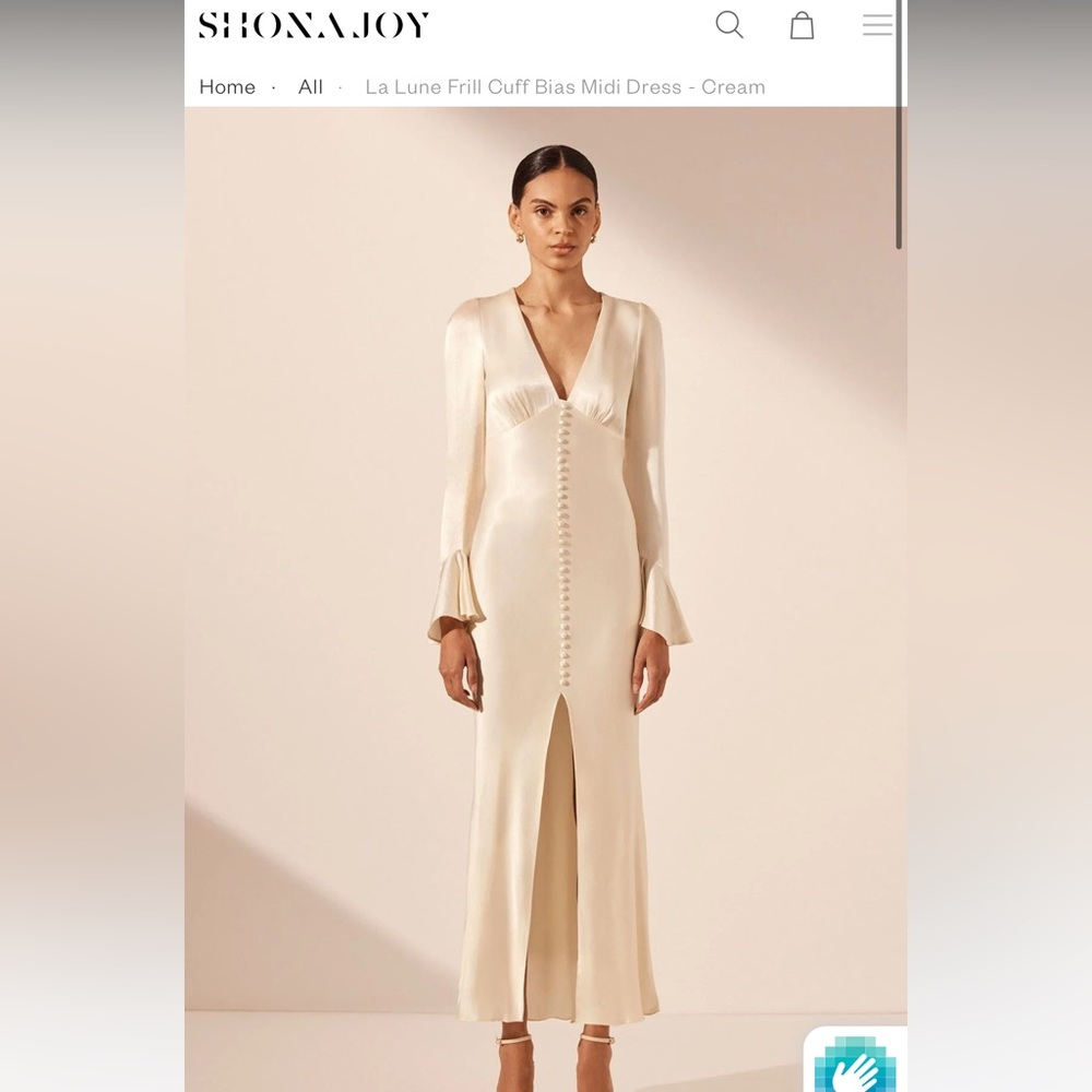 Shona Joy NWT unworn cream La Lune dress